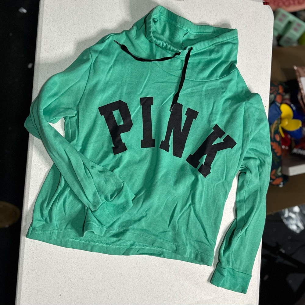 XSMALL Teal PINK sweater with Coulneck VS Pink